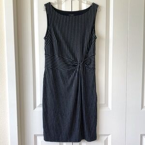 Ann Taylor Black and White Striped Dress